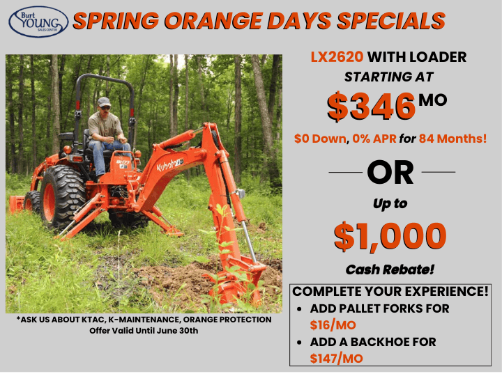 Spring Orange Days Special – LX2620 With Loader